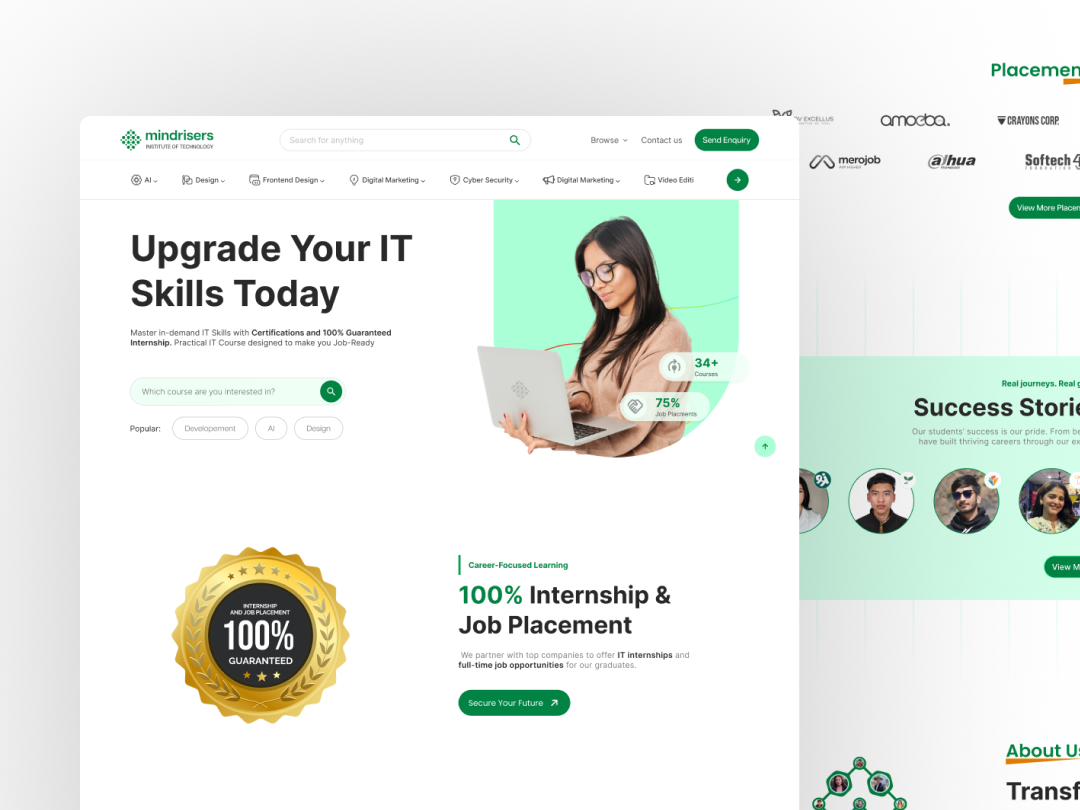 Modern Tech Website UI